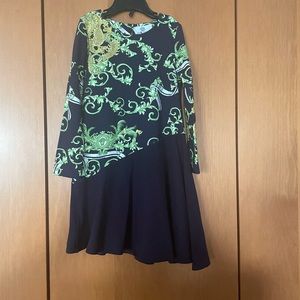 Versace Young Little Girl L/S Dress NWT Size 6.